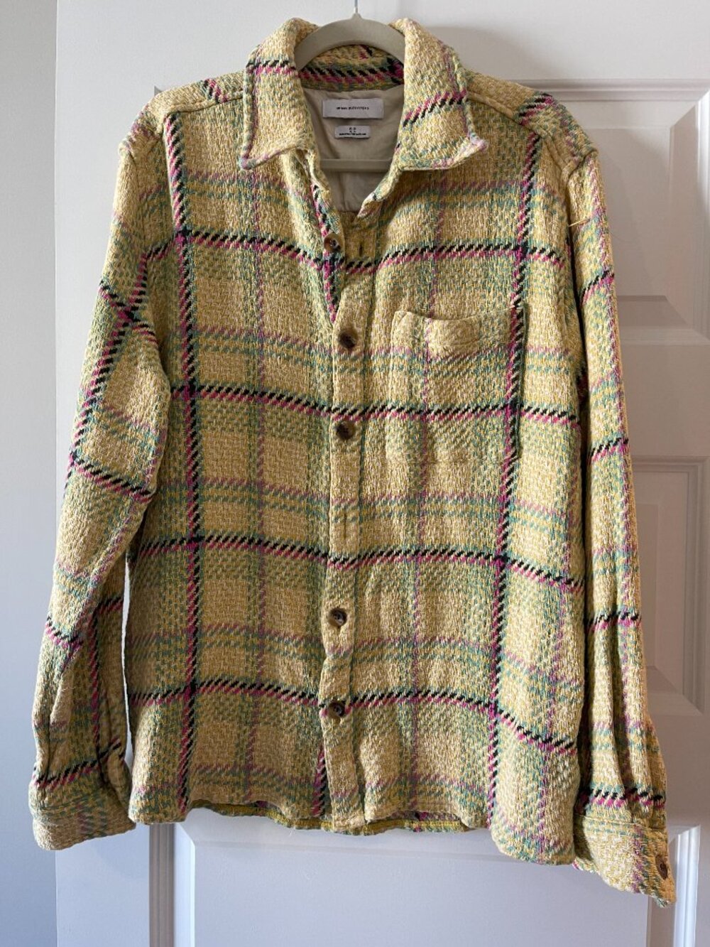 Urban Outfitters Exploded Plaid Heavy Twill Button Down Shirt Shacket Small